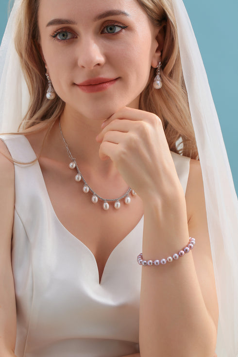 8.5-9mm Smile Drop Pearls Luxury Necklace - House Of Pearls